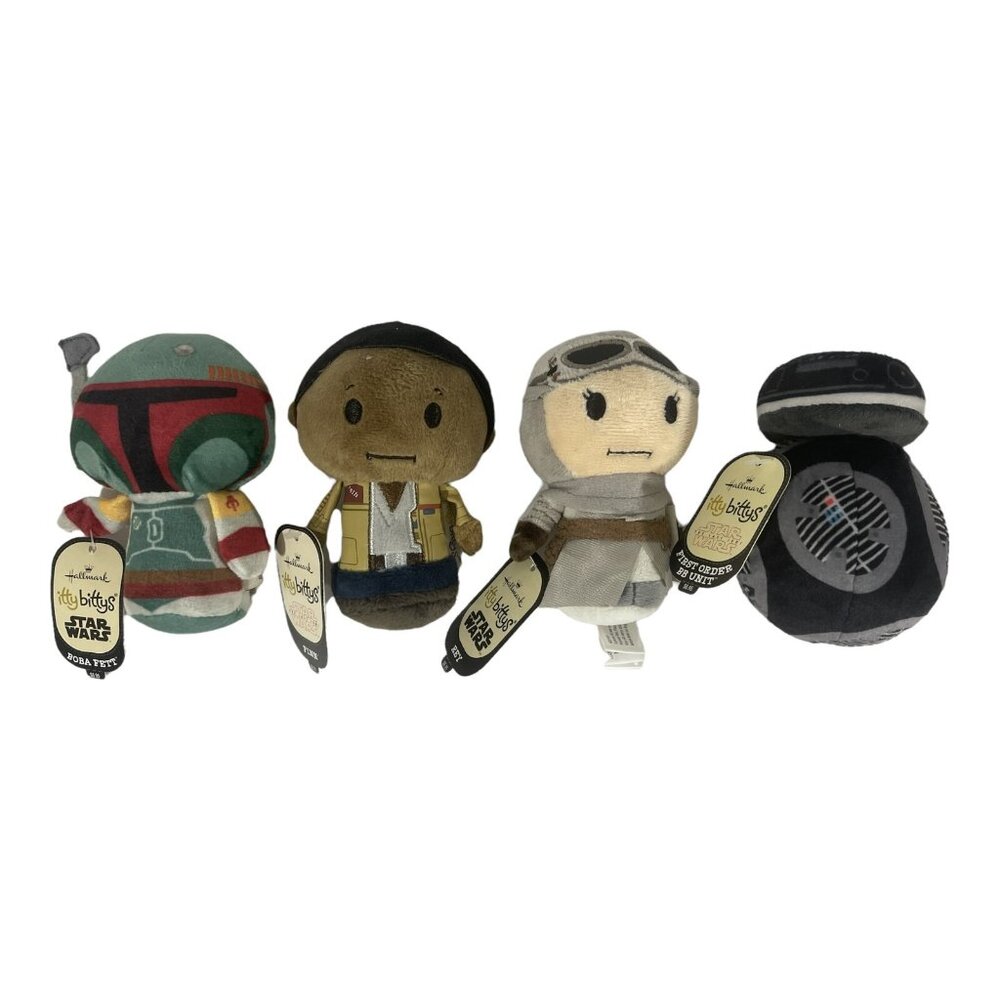 ITTY‎ BITTY STAR WARS lot of 4 REY BOBA FETT & FIRST ORDER BB-UNIT
